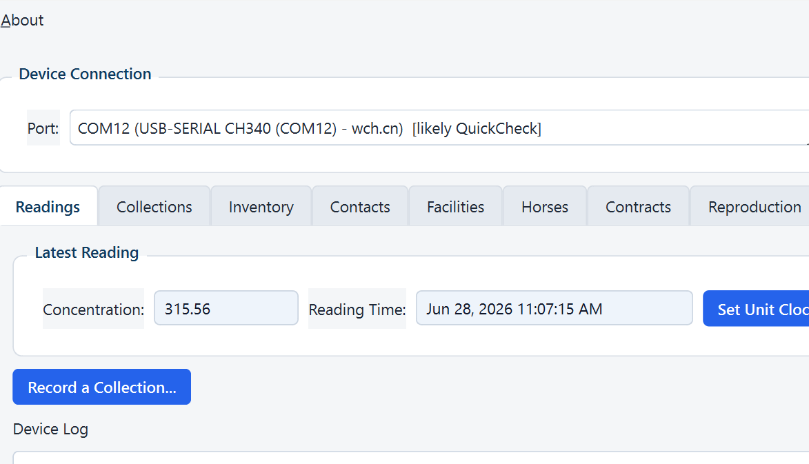 QuickCheck readings tab